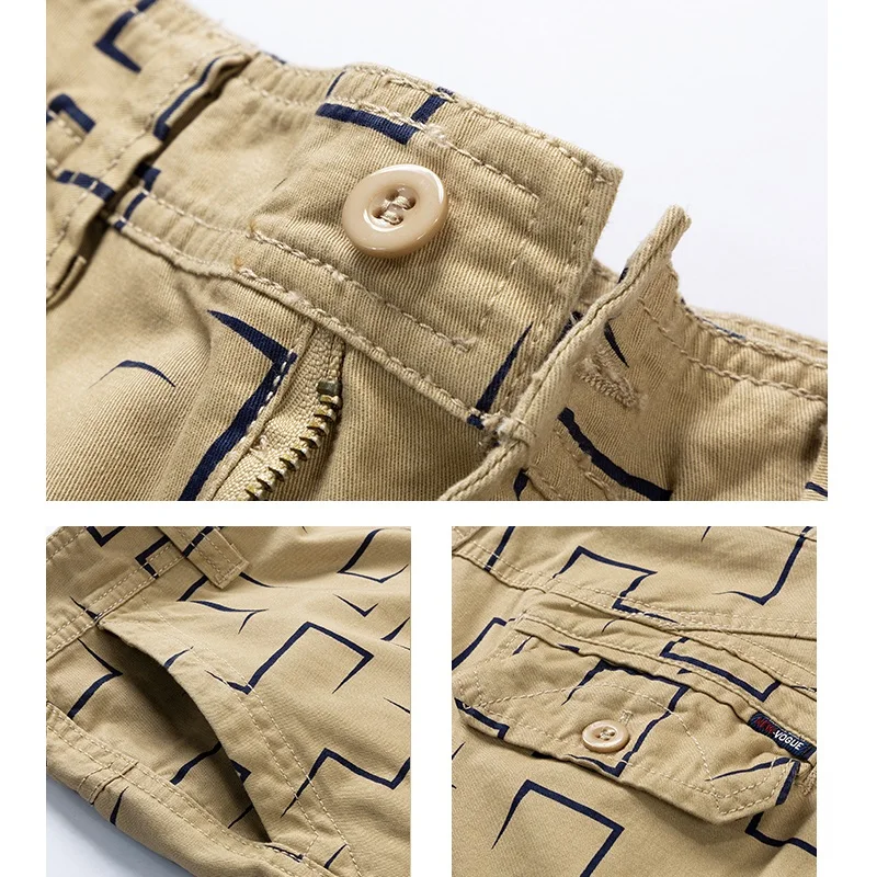 

Loose Cargo Shorts Men Cool Camo Summer Cotton Short Pants Hot Sale Homme Cargo Shorts Multi-Pocket Plus Size Brand Clothing