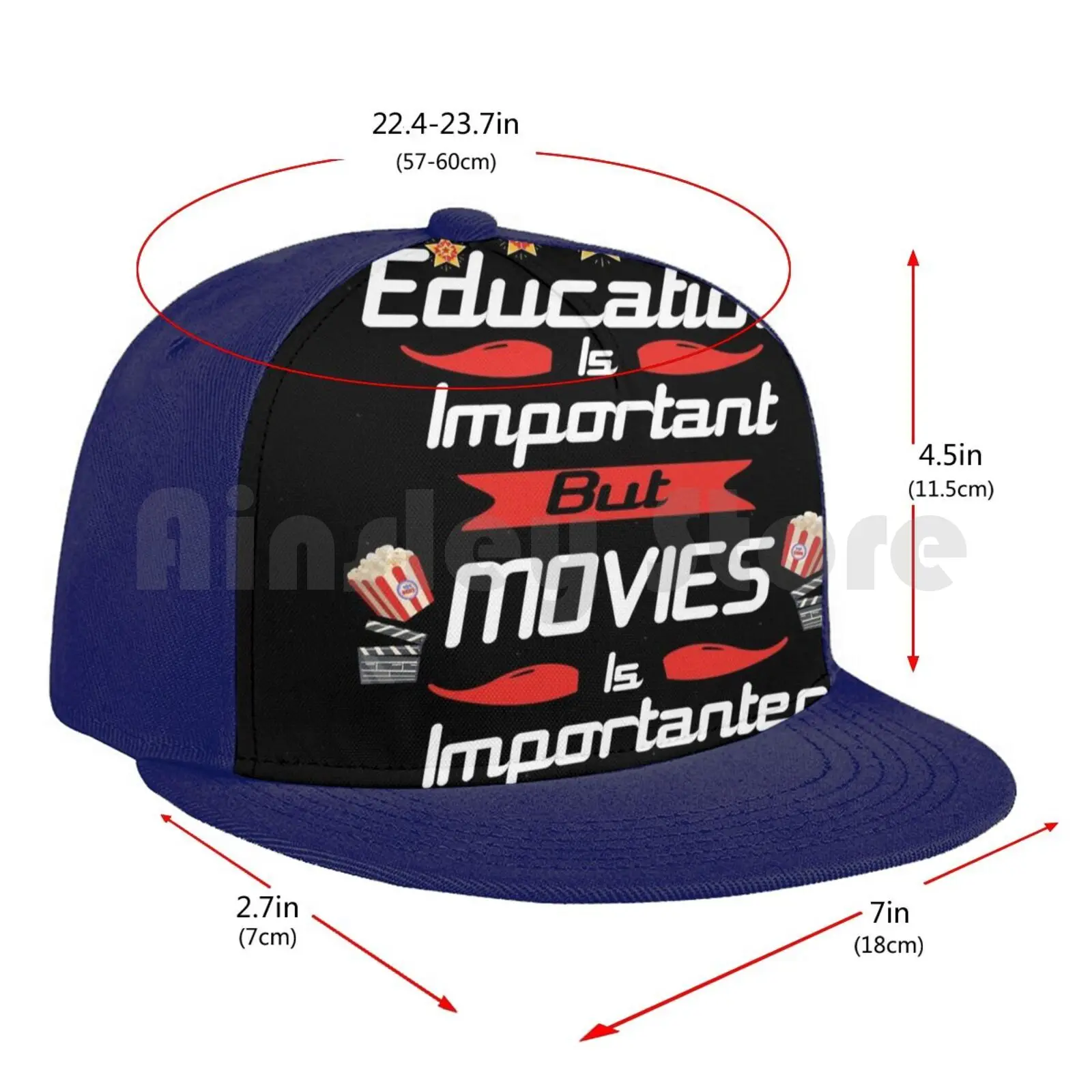

Is Important But Movies Is Importanter Baseball Cap Adjustable Snapback Hats Hip Hop Important Importance Funny Is Important