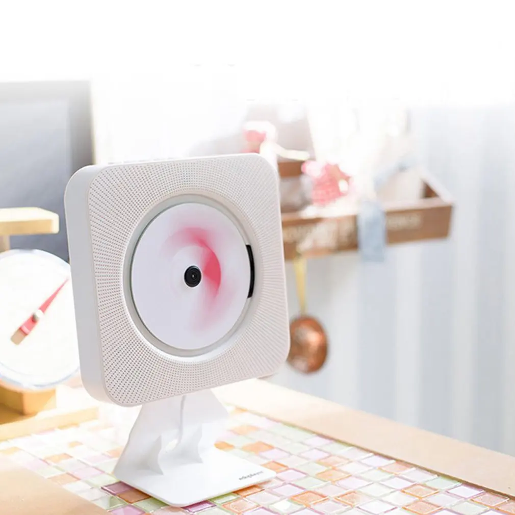 Wall Mounted CD Player Wireless Portable Home Audio Boombox with Remote Control FM Radio MP3 USB Baby Prenatal Education | Электроника