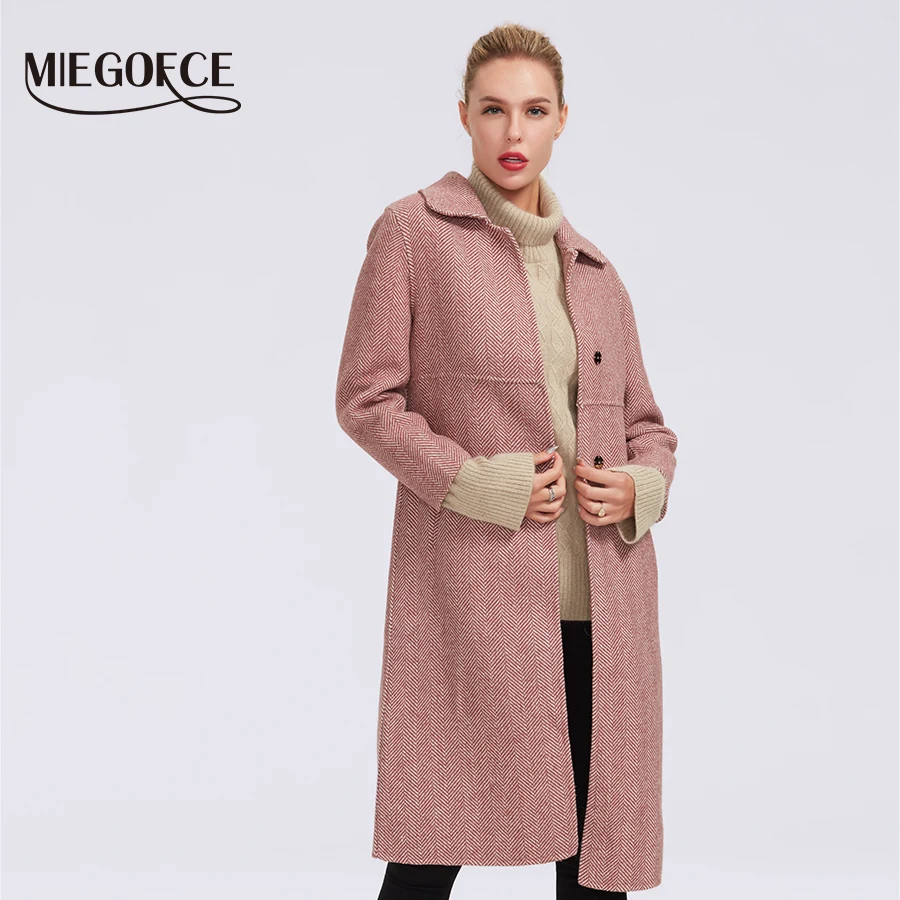 MIEGOFCE 2019 высококачественное осенне зимнее двустороннее кашемировое пальто