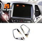 Хромированная рамка для вентиляционного отверстия автомобильного кондиционера, 2014, 2015, 2016, 2017, 2018, для Jeep Cherokee KL, 2 шт.