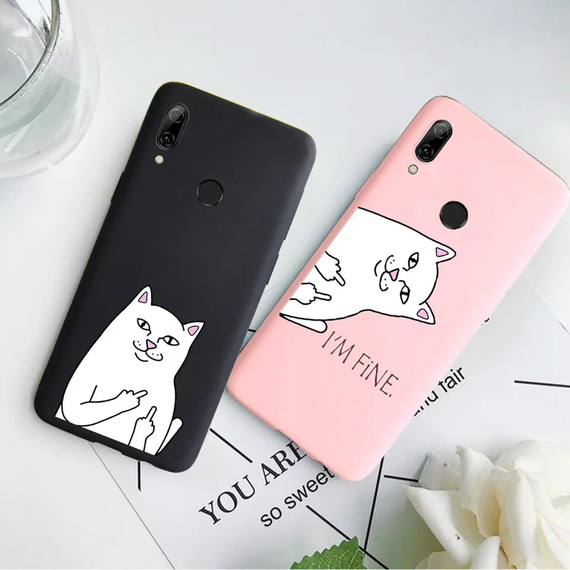 Для Huawei P8 P9 P10 P20 Lite Plus P30 Pro 2017 P Smart 2019 чехол с забавным котом мягкий для Mate 8 9 10 20 X |