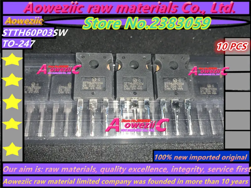 Aoweziic 100% новый импортный оригинальный выпрямитель STTH60P03SW STTH60P03 TO-247 с быстрым