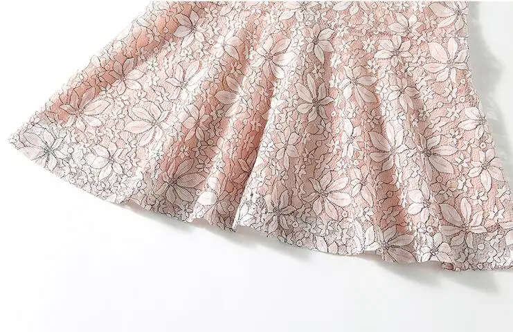 

French Vintage Elegant Lace Party Dresses Women Butterfly Sleeve Sweet Princess Dress New 2020 Summer