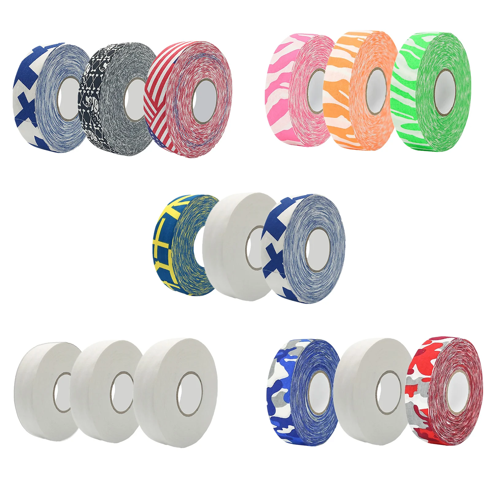 

3pcs Hockey Tape Multipurpose Cloth Tape Roll for Ice Roller Hockey Stick Blade Handle Protector for Player Use
