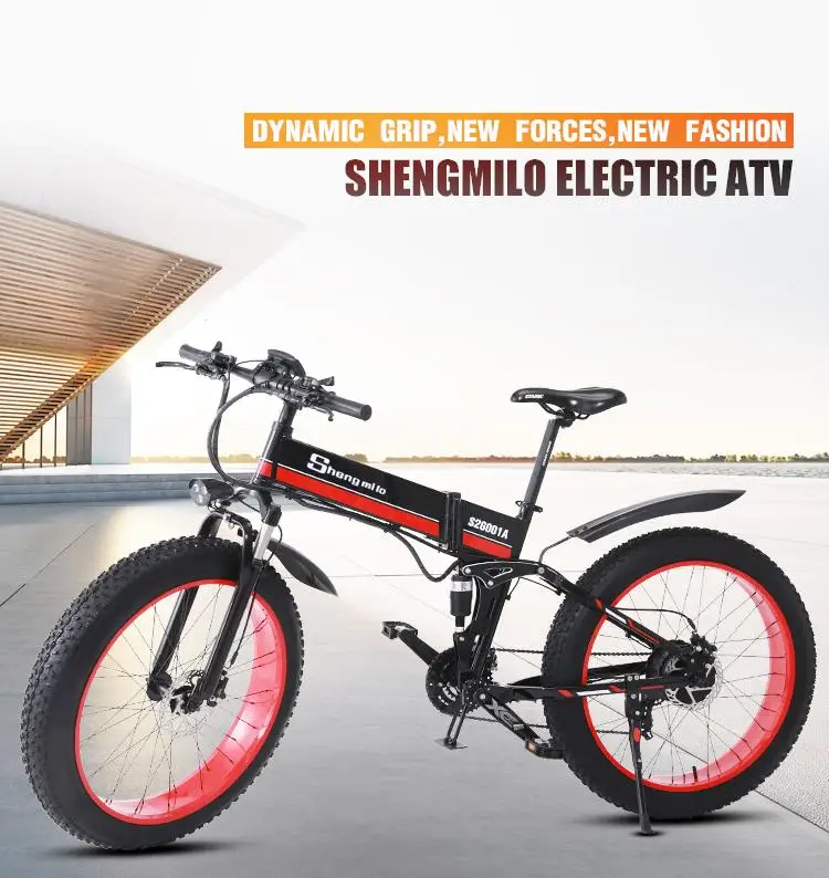 Электрический Снежный скутер двухколесный Электрический велосипед 4,0 Fat Tire мощный электрический велосипед 1000 Вт 48 В внедорожный горный электровелосипед