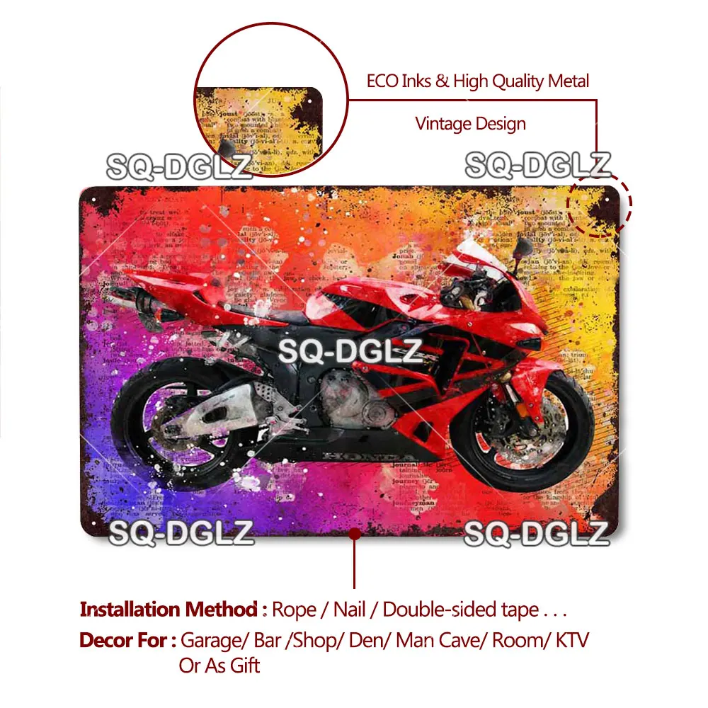 Мотоциклы металлический знак винтажная табличка металла плакат жестяная