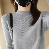 autumn winter womens korean fashion slim elegant all match basic knitted sweater long sleeve pullover top female clothing 2022