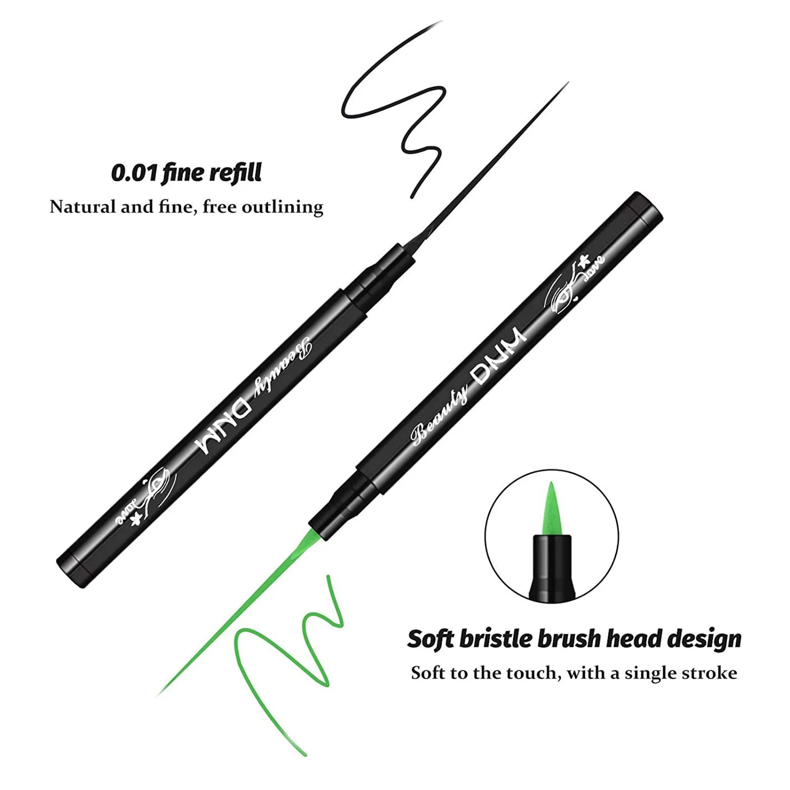 

HAICAR Eyeliner 12 Colour water activated eyeliner color eyeliner Matt Liquid Eyeliner Pen Durable Waterproof Long-lasting eye