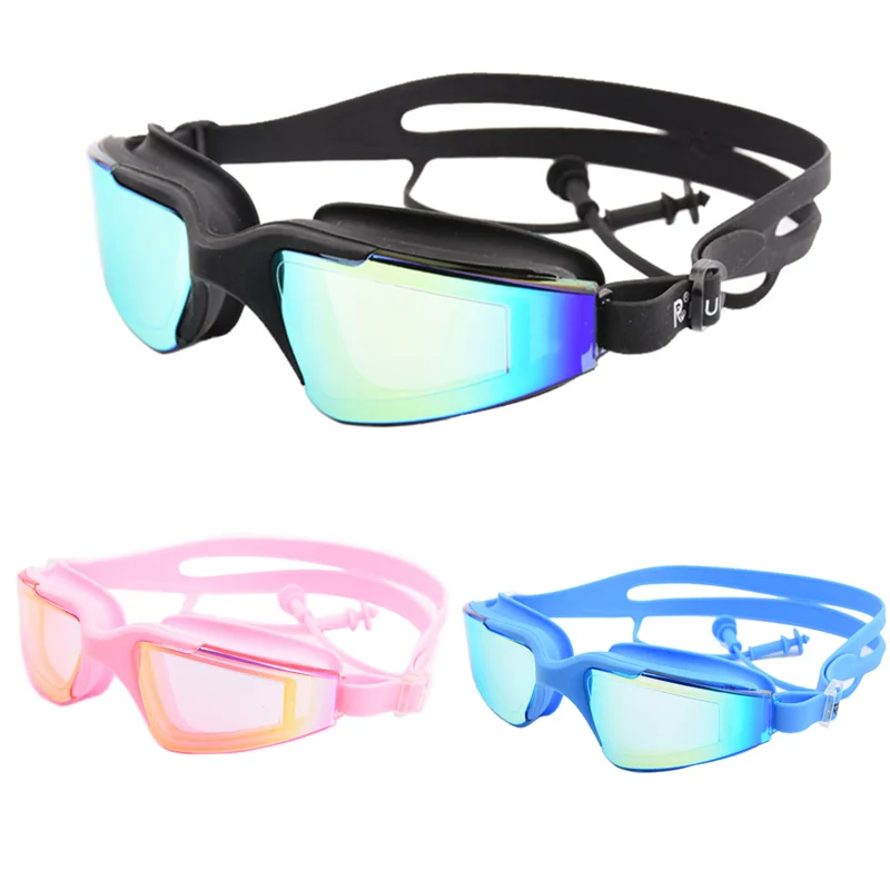 

Мульти-очки для плавания с заглушкой, профессиональные противотуманные силиконовые очки для плавания, для мужчин, женщин, для взрослых, для ...