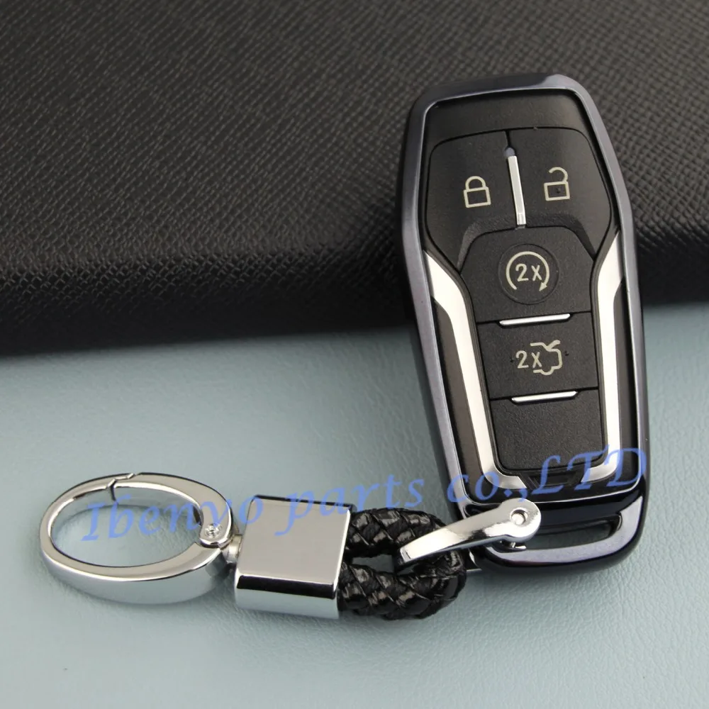 Ключ дистанционного управления цепь для Ford Mondeo Mustang EDGE EXPLORER Lincoln MKZ MKC MKX Черный Защитный чехол из ТПУ с застежкой Fob