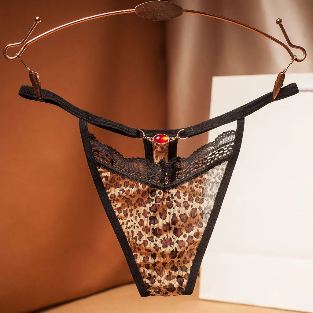 

Женское нижнее белье сексуальные трусики, прозрачные кружевные стринги, пижама, соблазнительные стринги, трусы с леопардовым принтом