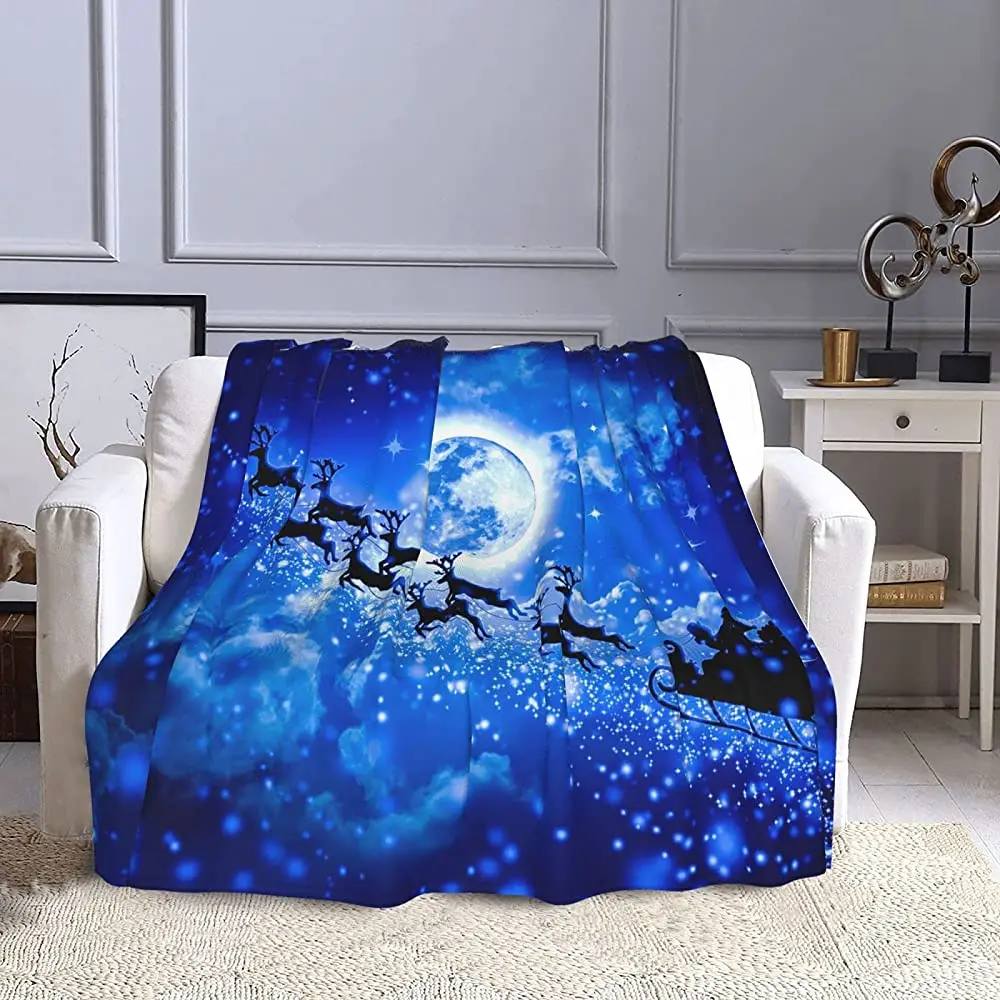 

Одеяло для кровати, кушетки 49x79 дюймов, рождественское двустороннее супермягкое Флисовое одеяло, легкое одеяло из микрофибры s