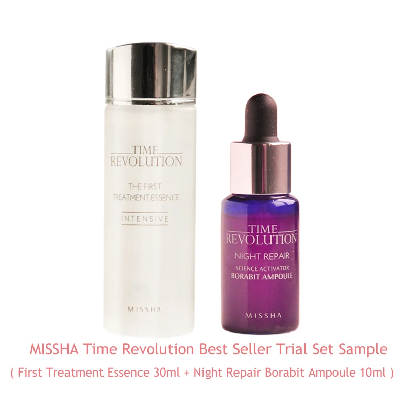 Sample set MISSHA Time Revolution первая лечебная эссенция ночной ремонт Borabit ампульная Увлажняющая сыворотка крем против морщин - Цвет: Sample set