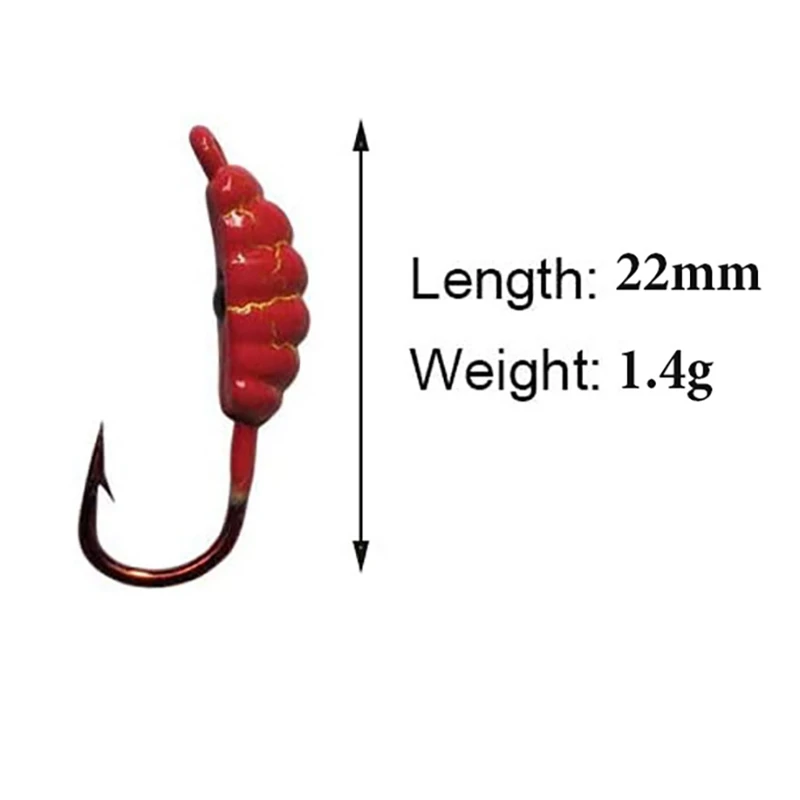 

12PCS/Lot Ice Fishing Jigs Winter Metal Lures Bait Jigging Lures Fishing Accessories 2.2cm 1.4G