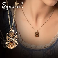 special european and american personality necklace female fashion web celebrity pendant collar chain neck ornaments owl waiting