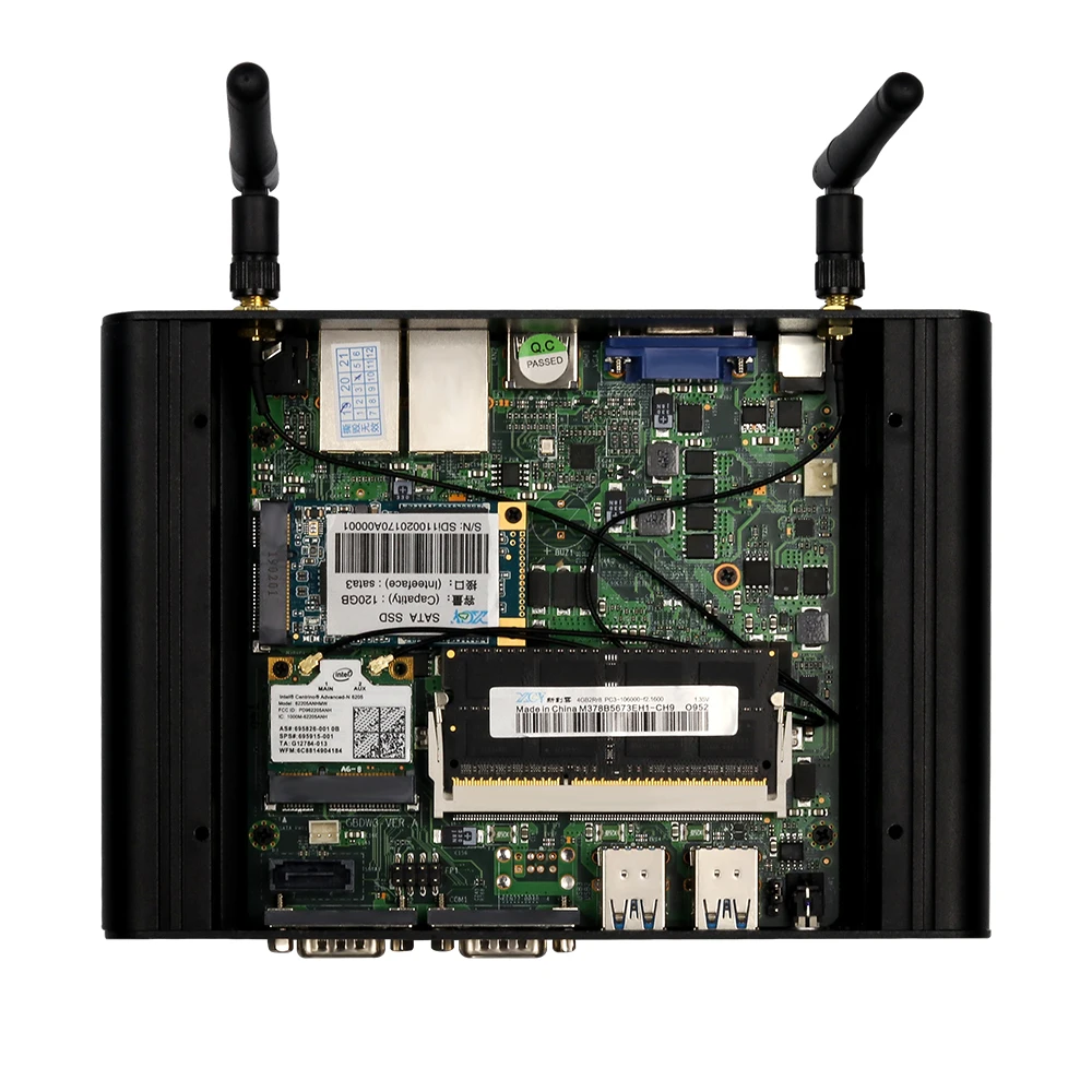Мини ПК промышленный без вентилятора 2 хcom Core i3 4010U/i5 4200U/i7 4500U Windows 10|Мини ПК| |