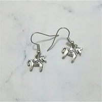 new fashion horse earrings handmade dala horse pendants diy earrings for women creative earrings horse dangle drop earrings