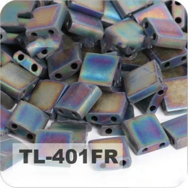 Taidian Lapis синий Непрозрачный Матовый Miyuki Tila Стекло Seedbeads для DIY кисточка Браслеты Делая 5x5x1,9 мм 3 грамм около 36 шт