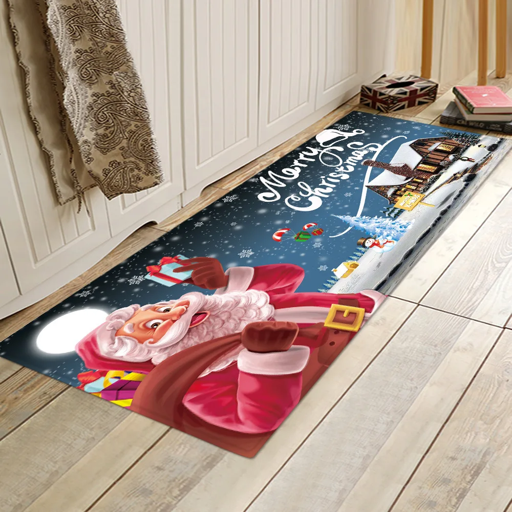3D Рождественский Санта-Клаус, Противоскользящий коврик для кухни, столовой, камина, пола, ковер, прочные рождественские украшения для дома, напольный коврик - Цвет: 13