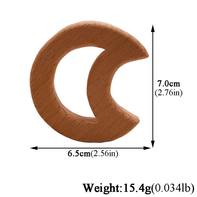 Coskiss детский деревянный прорезыватель из Букового дерева мультяшная луна