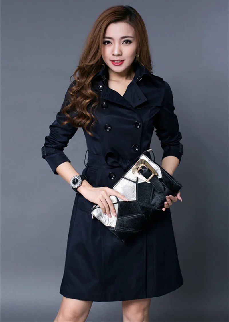 Длинная женская ветровка Tunique 2020 женский весенний двубортный тренчкот для женщин