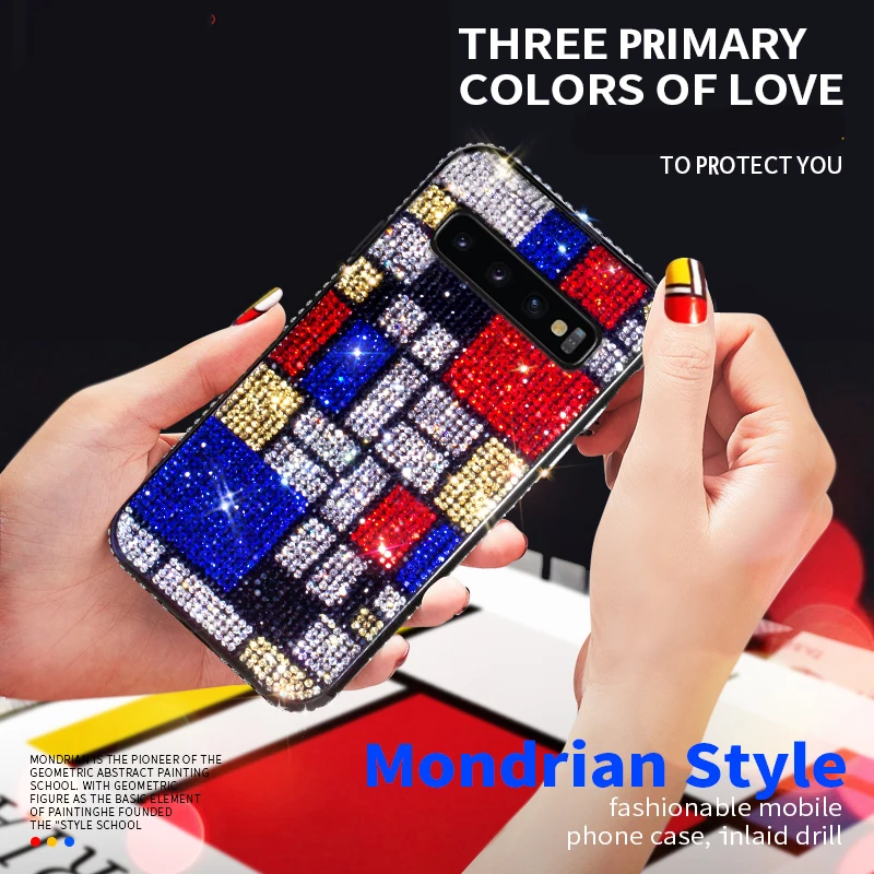 3D Алмазный чехол для телефона Samsung Galaxy S10 S9 S8 Plus Note 8 9 10 Pro A7 2018 блестящий A10 A20 A30 A50 A70