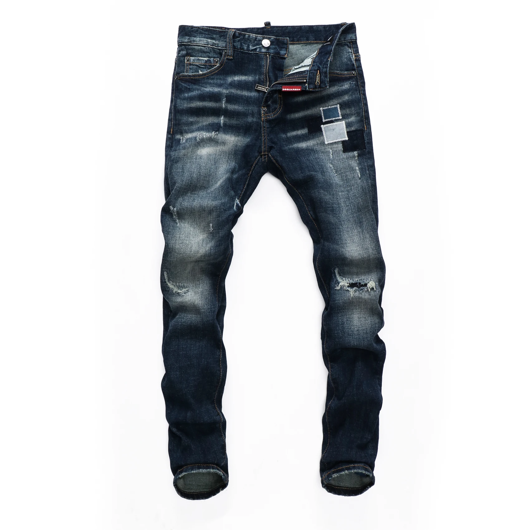 

Men's Jeans 2021 New Brand Dsquared2 Business Classic Casual Tags Top Denim Overalls High Quality Trousers Slim Pants Men Jeans