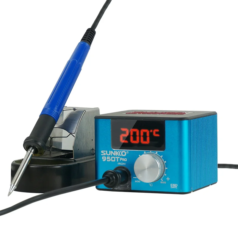 

75W 950TPro Electric Soldering Iron Temperature Adjustable Soldering Station Anti-Static Upgraded Version T12 Tips LED Display