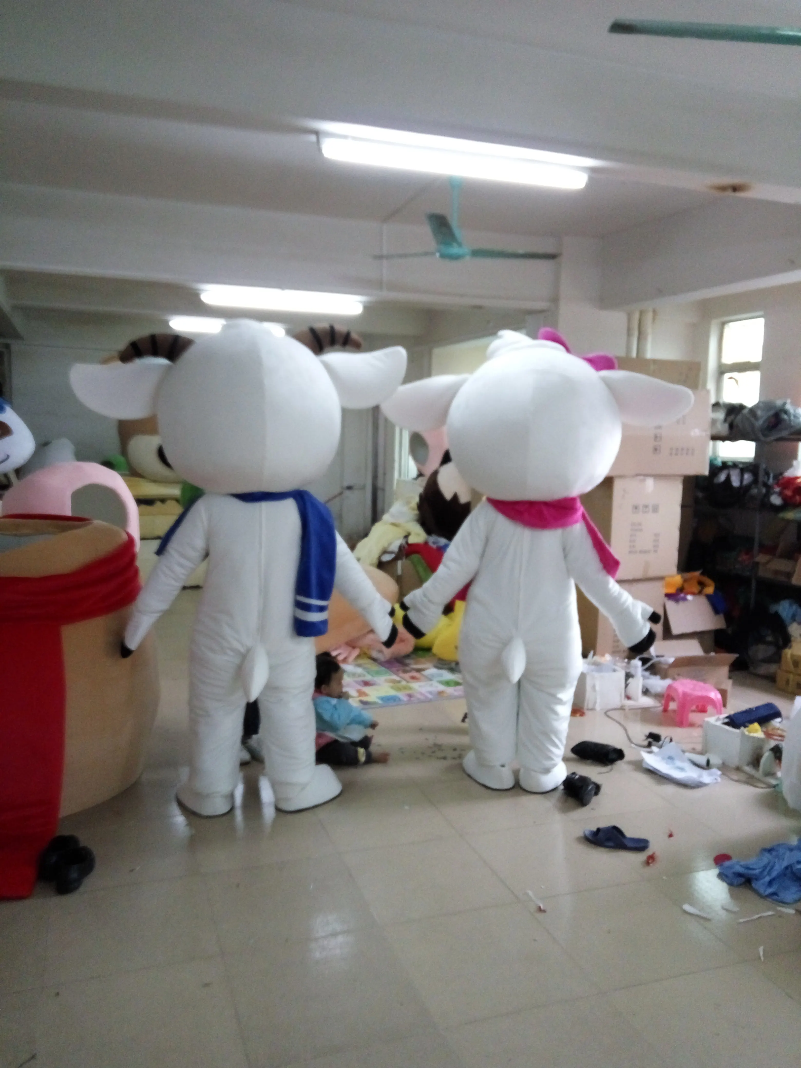 Прямая продажа с фабрики костюм талисман брата и сестры молочной коровой для