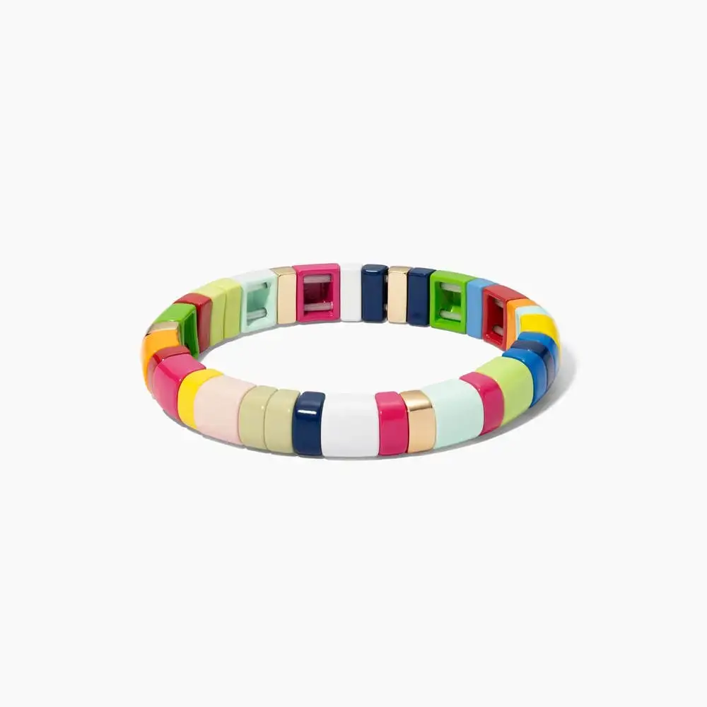 Shinus Pulseras Mujer Moda Радужный Браслет для женщин, эмалированные плитки, браслеты, красочные, Boho, летние, пляжные, модные ювелирные изделия, подарок