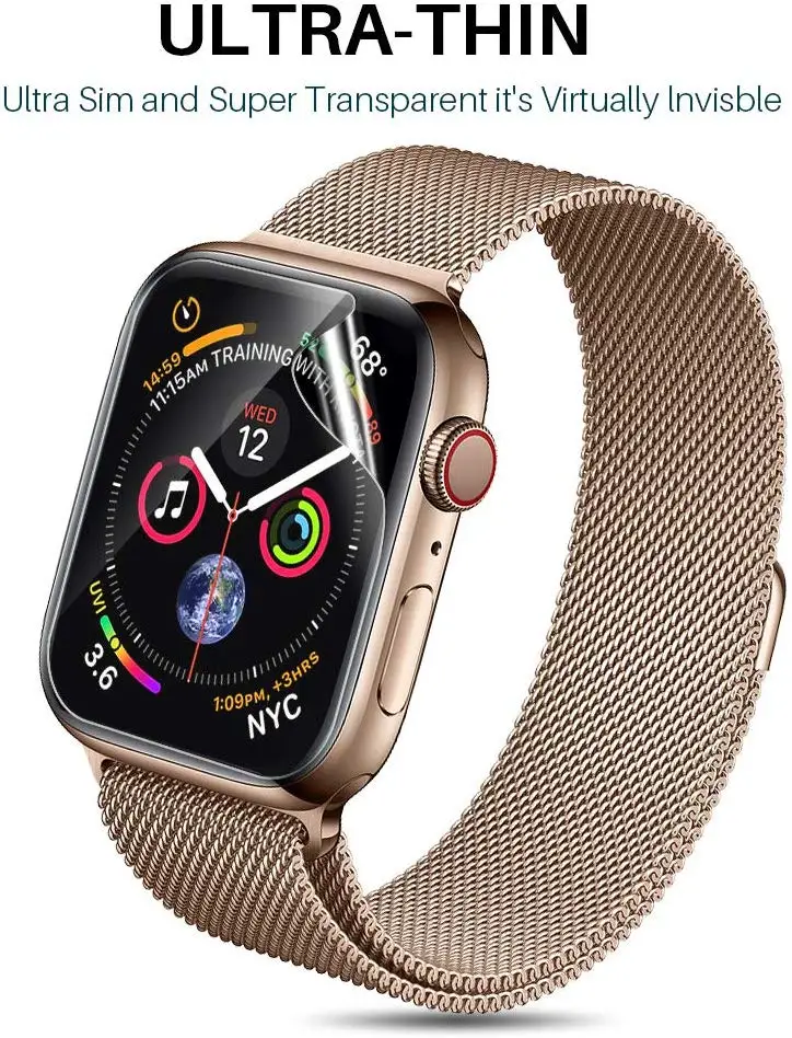 Мягкая Гидрогелевая защитная пленка на весь экран для Apple Watch 38 мм 42 мм серия 3 2 1 для iWatch 40 мм 44 мм серия 4 5 TPU HD прозрачная пленка