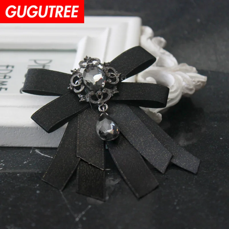 GUGUTREE брошь нагрудник воротник цветок патчи металлические искусственные нашивки