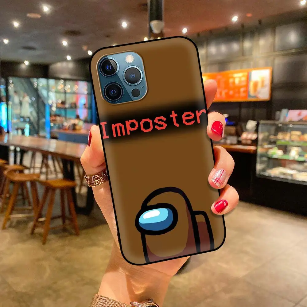 

Among Us Game Imposter Soft Luxury Phone Case for Iphone 11 12 Pro Max Mini SE XR X XS 8 7 6 5 5c Plus Back Cover Coque Fundas