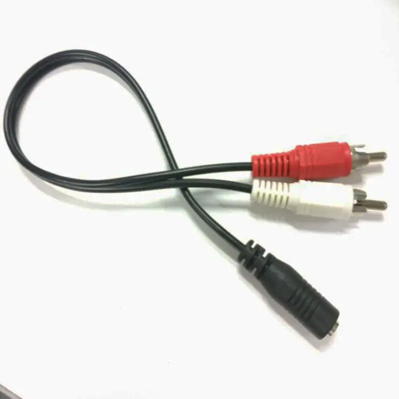 3 5 1/8 мм стерео гнездо Mini Jack на 2 RCA штекер аудио кабели Y адаптер|Кабели VGA| |
