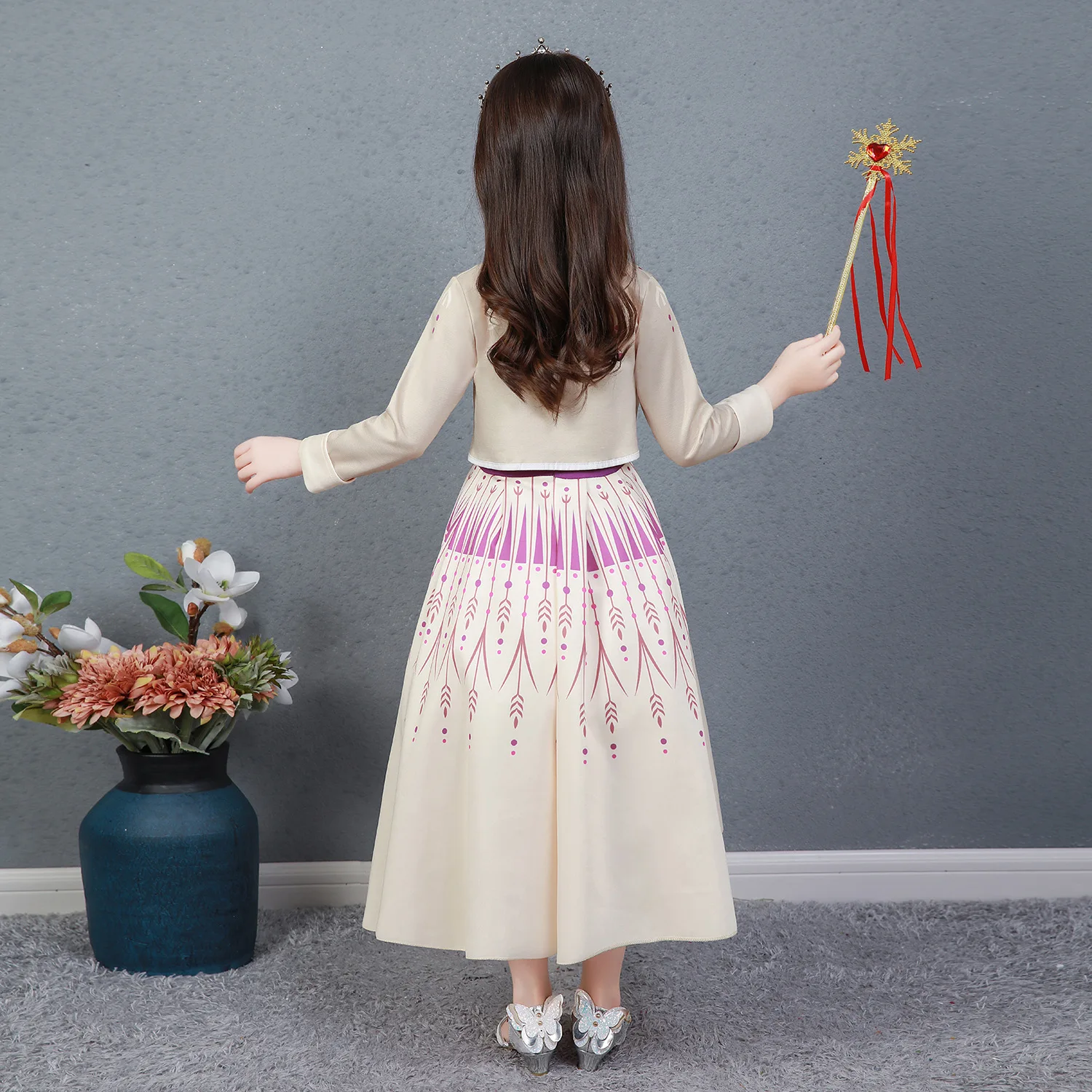 Платье для девочек красивые платья косплея на Хэллоуин желтый Рождественский