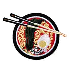 Японский udon лапша вышивка патчи железа на шитье для одежды оптовая аппликация панк одежда для куртки Бесплатная доставка