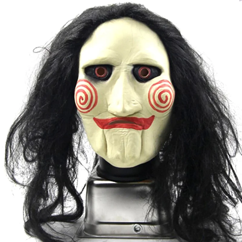 Halloween Party Full Mask Jigsaw Puppet Masks Scary Prop Unisex Cosplay Movie Saw Chainsaw Massacre Latex | Дом и сад