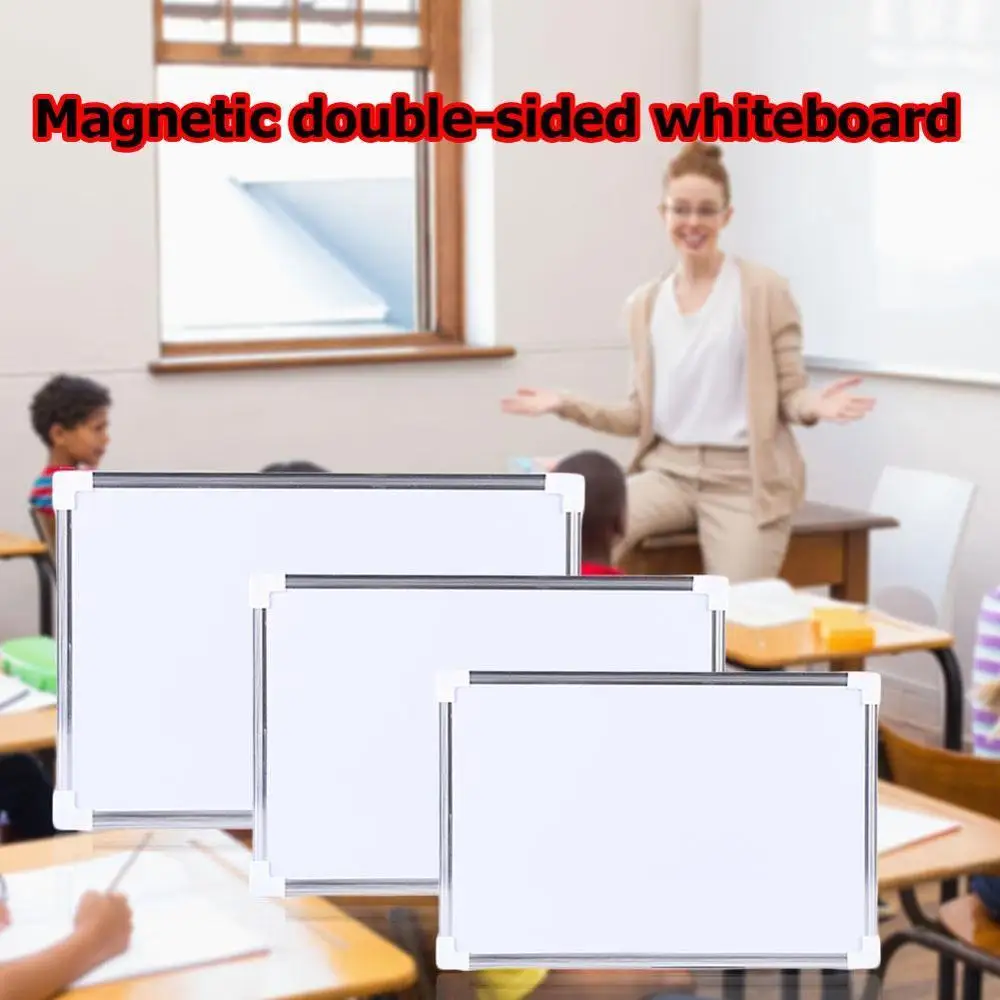 

Double Side Magnetic Whiteboard Office School Dry Erase Board Pen Writing Magnets Buttons V1E0