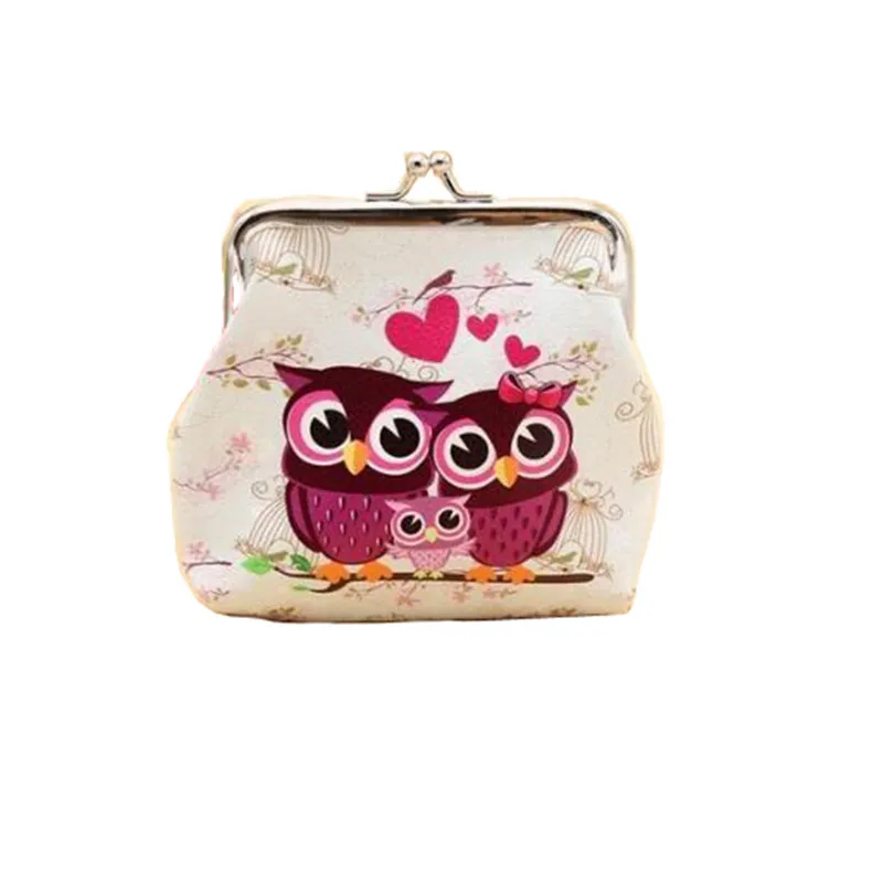 Женский мини кожаный бумажник с принтом милый держатель для карт Ретро винтажный