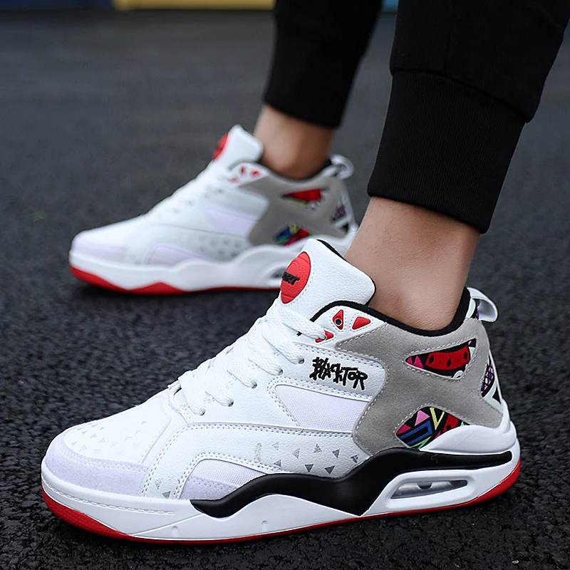 

High-top Basketball Shoes Men Sport Shoes Outdoor Comfortable Ankle Boots Training Graffiti Sneakers Mens Basquete Masculino