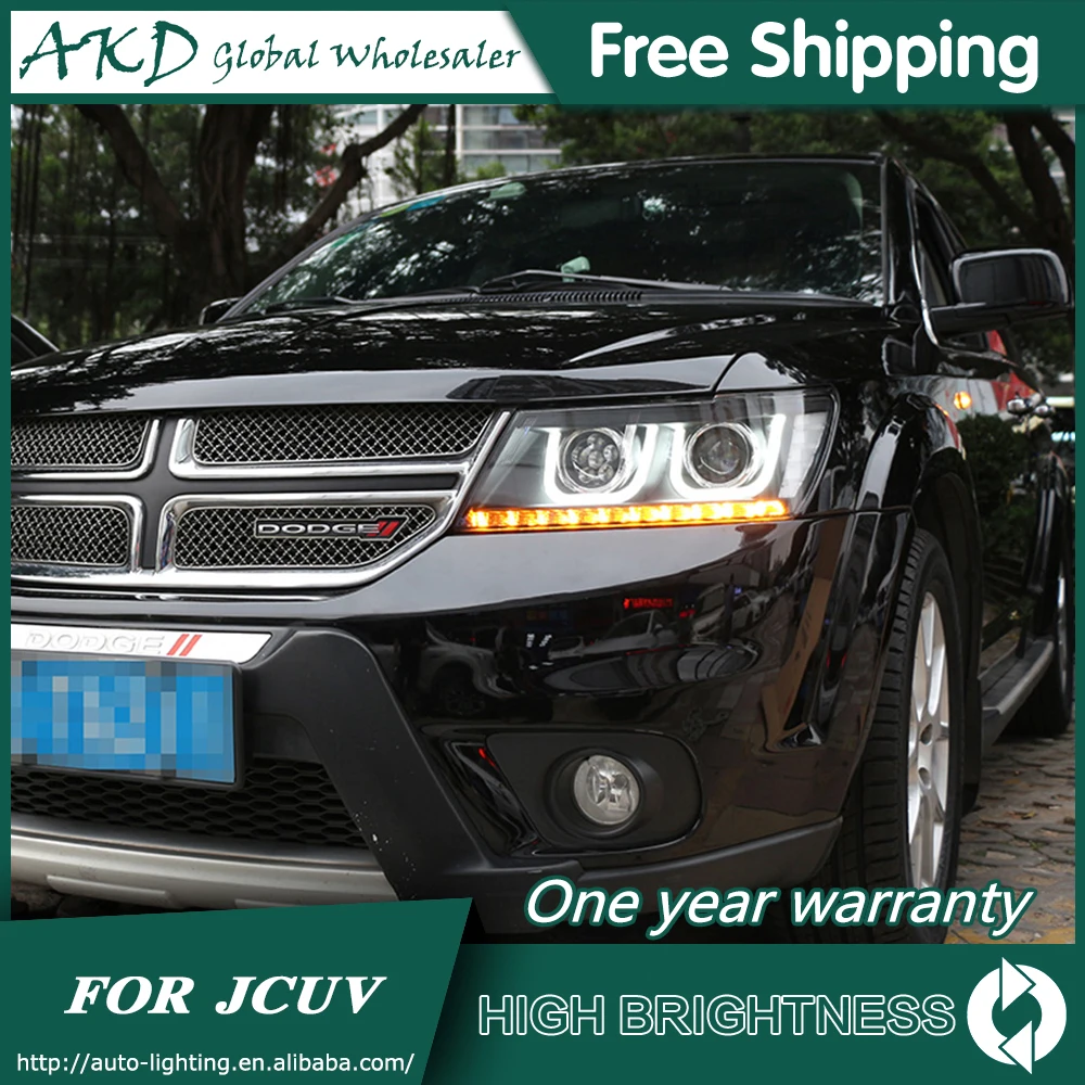 AKD автомобильный Стайлинг для Fiat Freemont фары 2012- Dodge JCUV светодиодный фонарь DRL Bi Xenon объектив Высокий Низкий луч парковка противотуманная фара