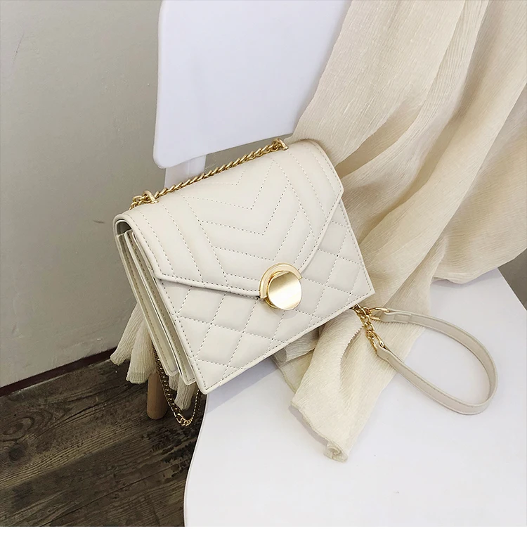 

Luxury Design Woman Shoulder Bag 2020 High-Grade Leather Simple Rhombic Fashion Ladie Clutch Messenger Bag luis vuiton gg bag
