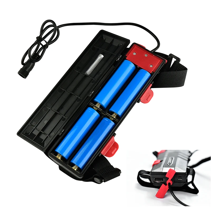 C-Power supply 2* T6 светодиодный USB велосипедный светильник, супер яркий фонарь, водонепроницаемый фонарь, Аксессуары для велосипеда, аккумулятор 18650 - Цвет: C-Power supply