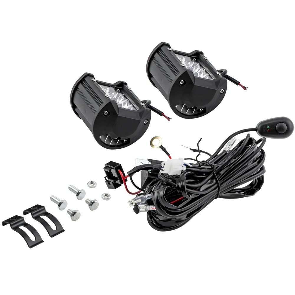 

LED Work Light Bar 4WD Offroad SPOT Pods Fog For ATV SUV Driving Lamp+ Wire