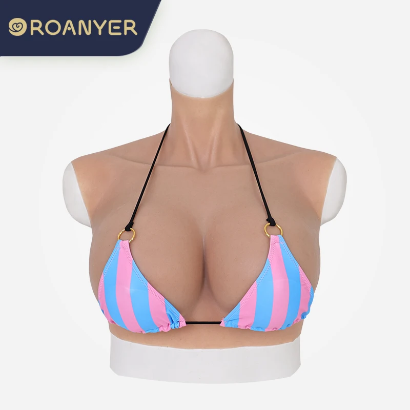 

ROANYER Crossdresser Silicone G Cup Medium Size Breast Forms Shemale Realistic Fake Boobs Chest Male To Female Transgender