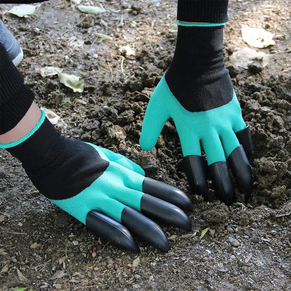 1 пара садовых перчаток с когтями для копания просеивания 15*10*5 см|Садовые