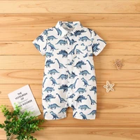 newborn baby boys clothing rompers infant cartoon dinosaur printed jumpsuit 3 18m toddler boy fashion summer clothes