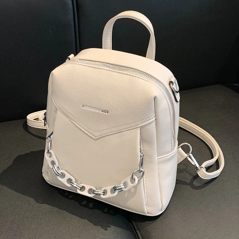 

Bag Summer 2021 New Trendy Fashion High-quality Ladies Luxury British Style School Bag Casual Wild Backpack Niche Chain Backpack