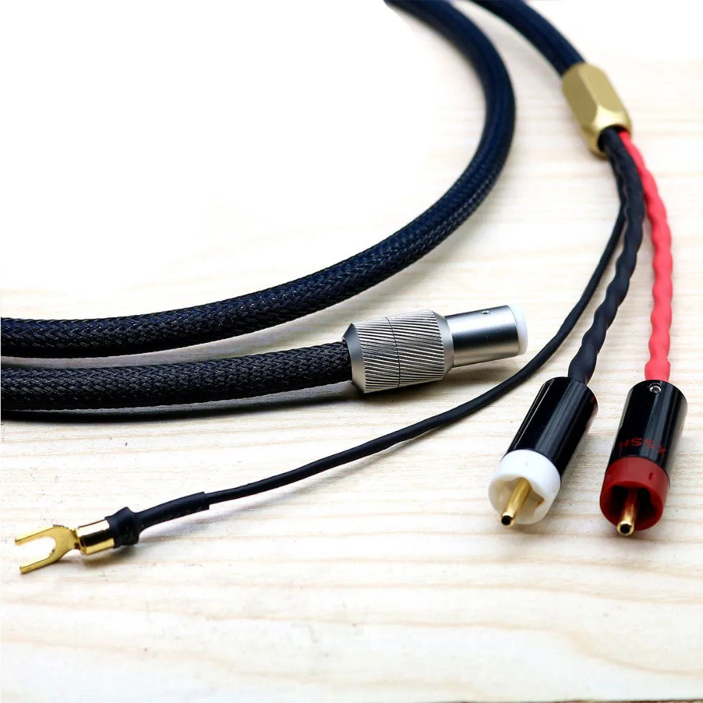 Hifi audio 4 core OFC посеребренный G5 shield RCA 5 pin DIN XLR U spade plug Audio Phono кабель тонарма с